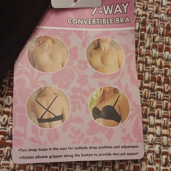 New 34D Carnival 7 Way Convertible Bra Black  New With Tags - Picture 8 of 8